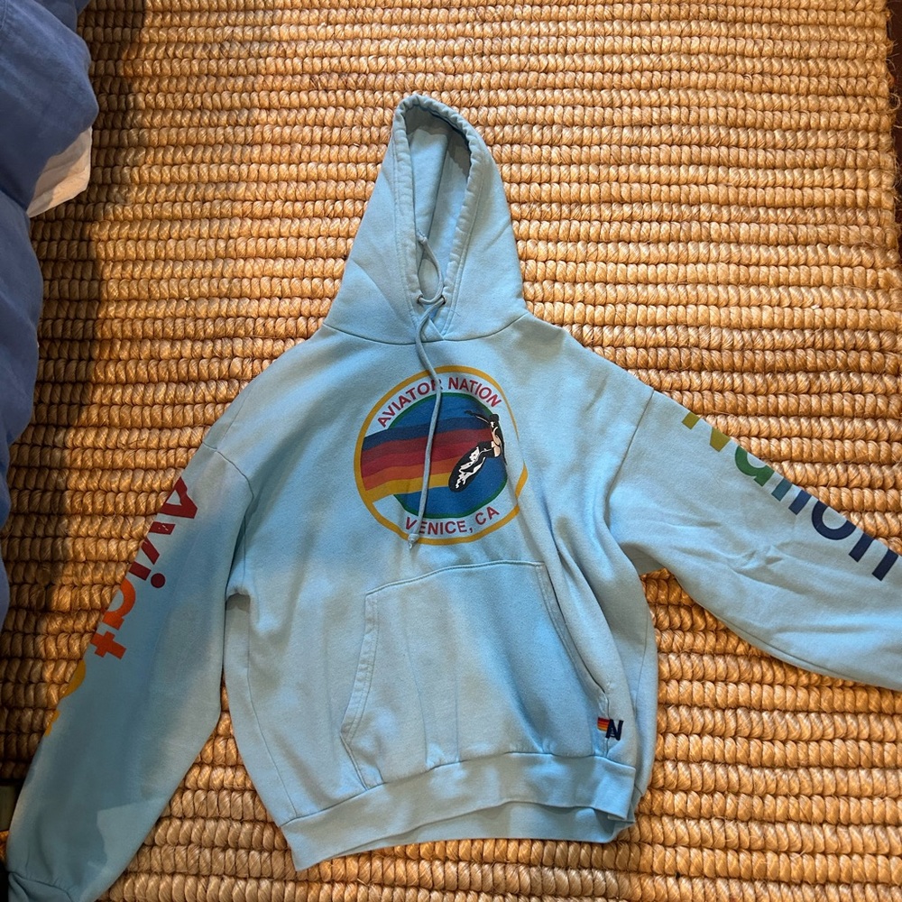 Aviator Nation Light Blue Hoodie
